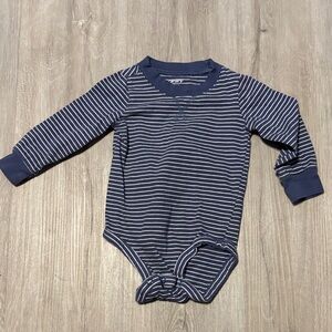 Carter's Navy and White Striped Bodysuit